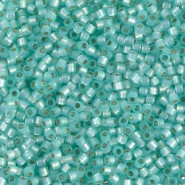 Miyuki delica beads 10/0 - Silver lined light aqua green alabaster dyed DBM-626